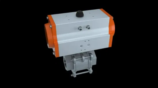 Válvula de esfera pneumática de controle acionado por ar de vedação rígida de alto desempenho 3PCS para água, óleo e gás
